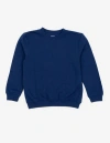Leveret Kids Pullover Sweatshirt, Long Sleeve, Solid Colors In Blue