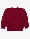 Leveret Kids Pullover Sweatshirt, Long Sleeve, Solid Colors In Burgundy