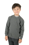 Leveret Kids Pullover Sweatshirt, Long Sleeve, Solid Colors In Gray