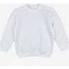 Leveret Kids Pullover Sweatshirt, Long Sleeve, Solid Colors In White