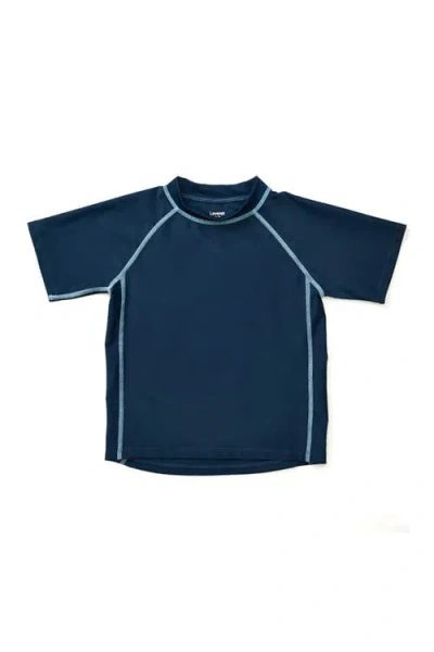 Leveret Babies'  Kids Short Sleeve Rash Guard, Upf 50+ Swim Shirt In Blue