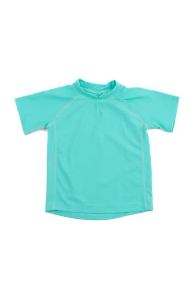 Leveret Kids Short Sleeve Rash Guard, Upf 50+ Swim Shirt In Blue