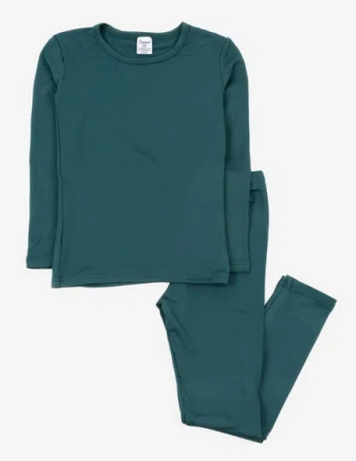 Leveret Kids Solid Thermal Pajamas In Gray