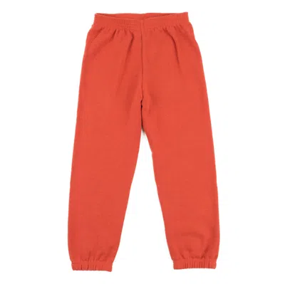 Leveret Kids Sweatpants Classic Solid Color In Orange
