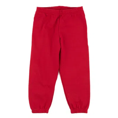 Leveret Kids Sweatpants Classic Solid Color In Red