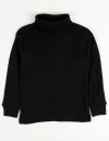 Leveret Kids Turtleneck, 100% Cotton, Solid Colors In Black