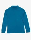 Leveret Kids Turtleneck, 100% Cotton, Solid Colors In Blue
