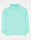 Leveret Kids Turtleneck, 100% Cotton, Solid Colors In Blue