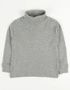 Leveret Kids Turtleneck, 100% Cotton, Solid Colors In Gray