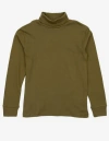 Leveret Kids Turtleneck, 100% Cotton, Solid Colors In Green