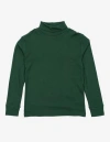 Leveret Kids Turtleneck, 100% Cotton, Solid Colors In Green