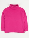 Leveret Kids Turtleneck, 100% Cotton, Solid Colors In Pink