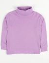 Leveret Kids Turtleneck, 100% Cotton, Solid Colors In Purple