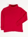 Leveret Kids Turtleneck, 100% Cotton, Solid Colors In Red