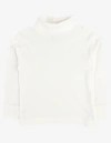 Leveret Kids Turtleneck, 100% Cotton, Solid Colors In White