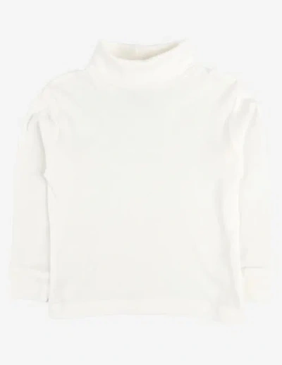 Leveret Kids Turtleneck, 100% Cotton, Solid Colors In White