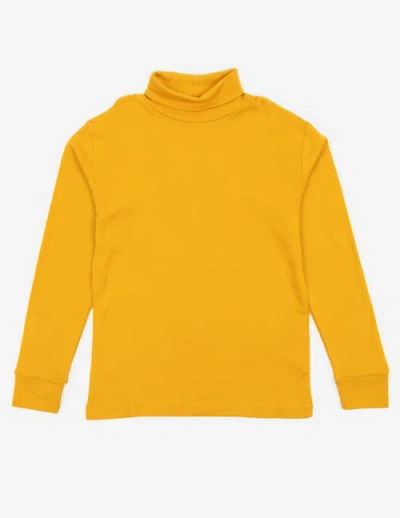 Leveret Kids Turtleneck, 100% Cotton, Solid Colors In Yellow