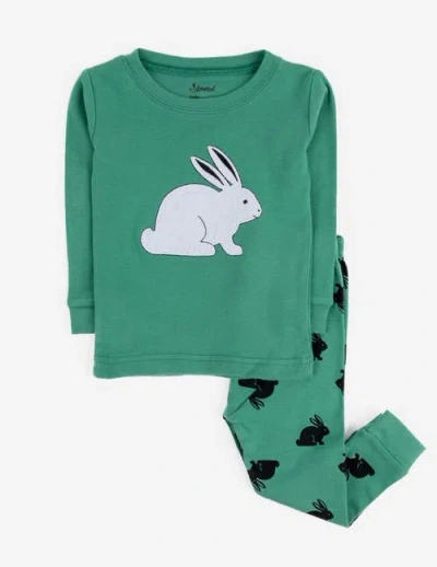 Leveret Kids Two-piece Cotton Easter Matching Family Pajamas, Bunny Prints In Multi