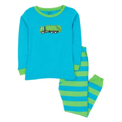 Leveret Kids Two Piece Cotton Pajamas Garbage Truck In Multi