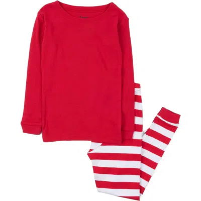 Leveret Kids Two-piece Striped Cotton Matching Family Holiday Pajamas In Multi