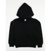 Leveret Kids Zip-up Hoodie, 100% Cotton, Solid Colors In Black