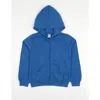 Leveret Kids Zip-up Hoodie, 100% Cotton, Solid Colors In Blue