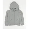 Leveret Kids Zip-up Hoodie, 100% Cotton, Solid Colors In Gray
