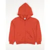 Leveret Kids Zip-up Hoodie, 100% Cotton, Solid Colors In Orange