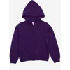 Leveret Kids Zip-up Hoodie, 100% Cotton, Solid Colors In Purple