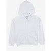 Leveret Kids Zip-up Hoodie, 100% Cotton, Solid Colors In White