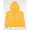 Leveret Kids Zip-up Hoodie, 100% Cotton, Solid Colors In Yellow