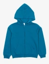Leveret Kids Zip-up Sweatshirt Hoodie, Cotton Blend, Solid Colors In Blue
