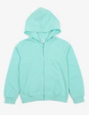 Leveret Kids Zip-up Sweatshirt Hoodie, Cotton Blend, Solid Colors In Blue