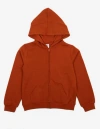 Leveret Kids Zip-up Sweatshirt Hoodie, Cotton Blend, Solid Colors In Brown