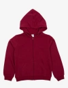 Leveret Kids Zip-up Sweatshirt Hoodie, Cotton Blend, Solid Colors In Burgundy