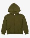Leveret Kids Zip-up Sweatshirt Hoodie, Cotton Blend, Solid Colors In Green