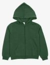Leveret Kids Zip-up Sweatshirt Hoodie, Cotton Blend, Solid Colors In Green