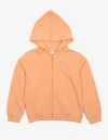 Leveret Kids Zip-up Sweatshirt Hoodie, Cotton Blend, Solid Colors In Orange