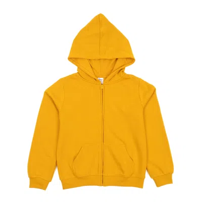 Leveret Kids Zipper Sweat Hoodie Boho Solid Color In Yellow