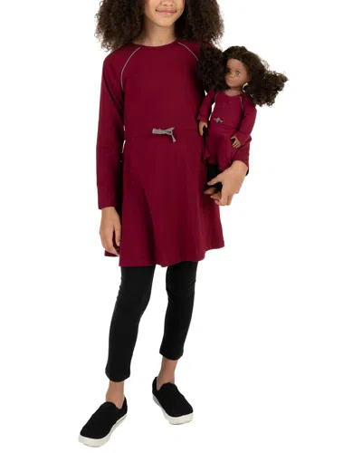 Leveret Matching Girls & Doll Dress In Red