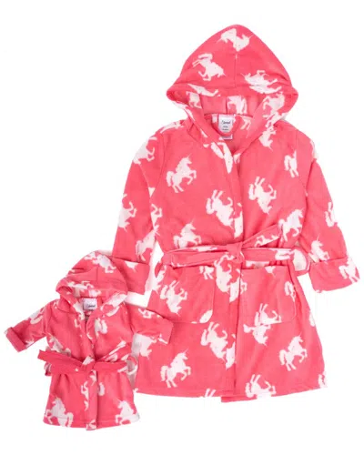 Leveret Matching Girls & Doll Robe In Neutral