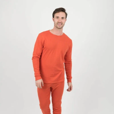 Leveret Mens Solid Orange Pajamas