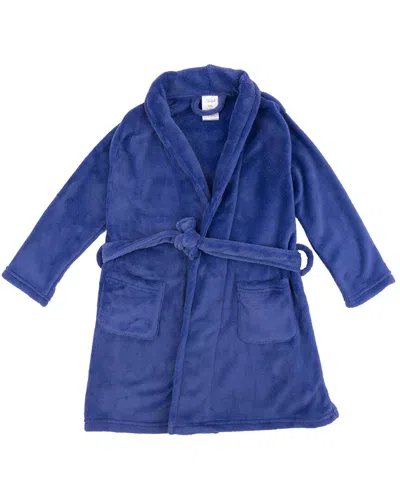 Leveret Shawl Collar Fleece Robe In Blue