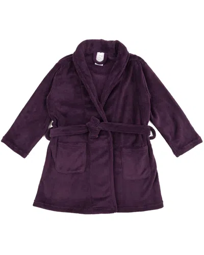 Leveret Shawl Collar Fleece Robe In Purple