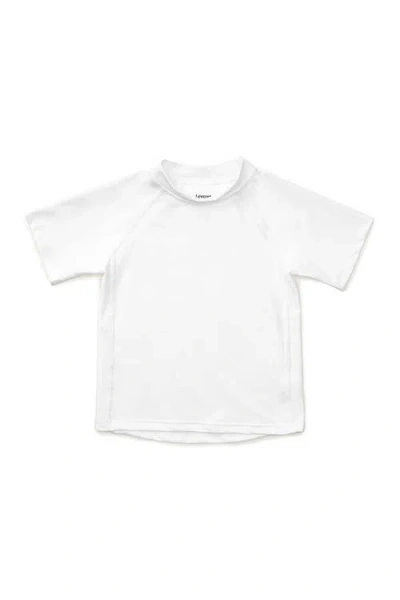 Leveret Babies'  Short Sleeve Upf +50 Rash Guard In White