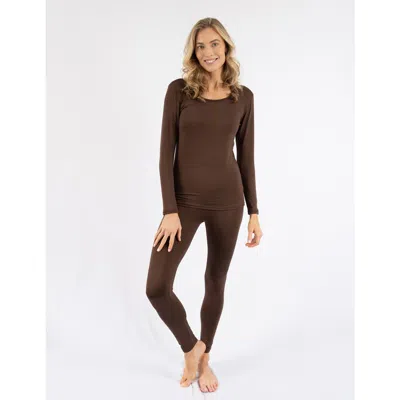 LEVERET SOLID THERMAL PAJAMA SET