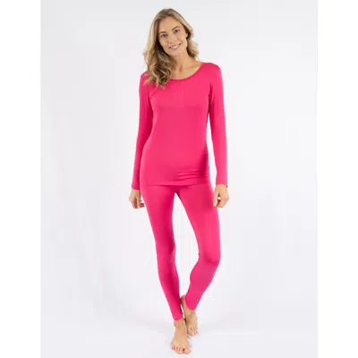 LEVERET SOLID THERMAL PAJAMA SET