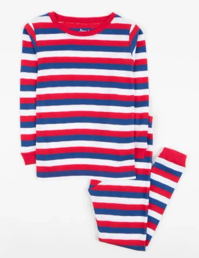 Leveret Kids'  Two-piece Printed Cotton Pajamas, Stripes, Animals & Characters In Red