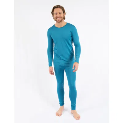 Leveret Two-piece Thermal Long Sleeve Solid Pajamas In Multi