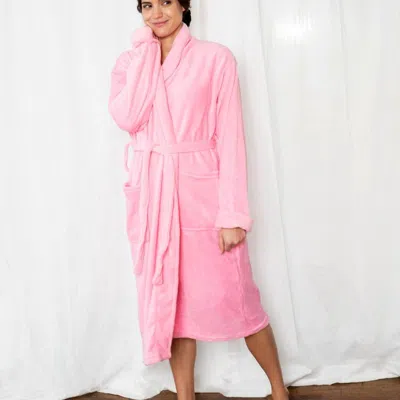 Leveret Women's Light Pink Fleece Robe